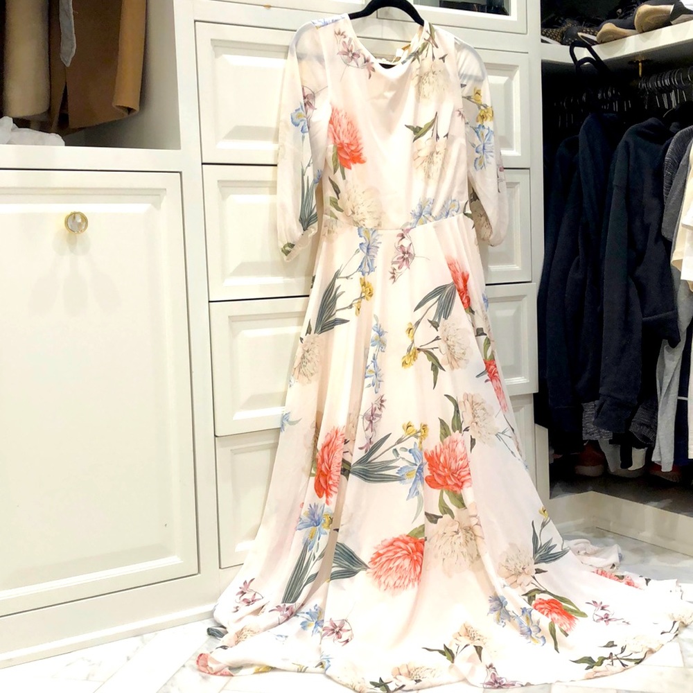 Yumi Kim floral maxi dress long sleeves NWT